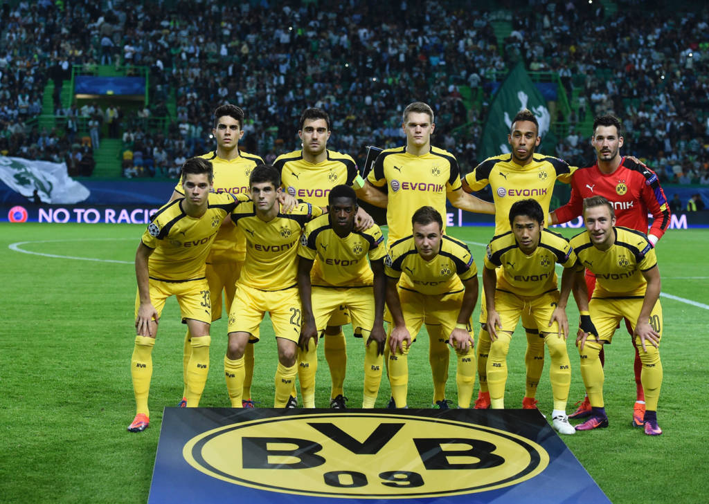 Đội bóng Borussia Dortmund trước trận đấu giải Champions League với đội Sporting Lisbon của Bồ Đào Nha diễn ra tại Lisbon, Bồ Đào Nha ngày 18 tháng 10, 2016. (Hình: Getty Images)