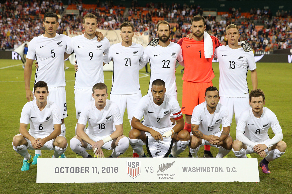 Ðội tuyển New Zealand trước trận giao hữu với tuyển Hoa Kỳ diễn ra tại RFK Stadium, Washington DC, ngày 11 tháng 10, 2016. (Hình: Getty Images)