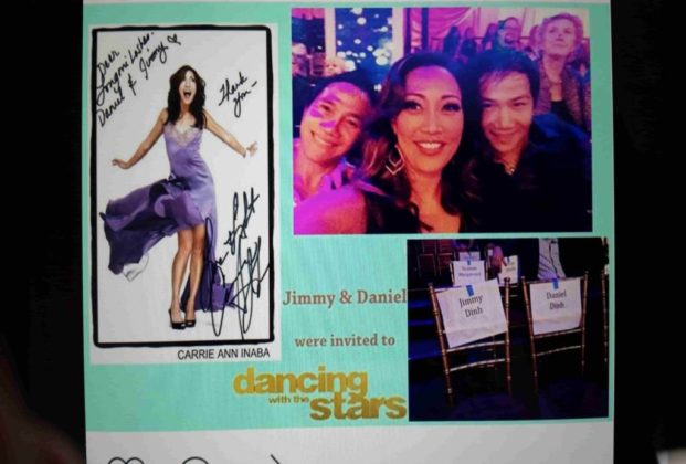 Chữ k&yacute; tri &acirc;n từ Dancing with the Stars host, Carrie Ann Inaba.