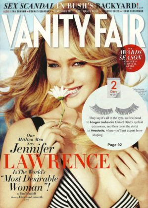 B&agrave;i viết về Daniel Ph&uacute; v&agrave; L&ocirc;ngmi Lashes tr&ecirc;n trang b&igrave;a của Vanity Fair Magazine, February 2013.