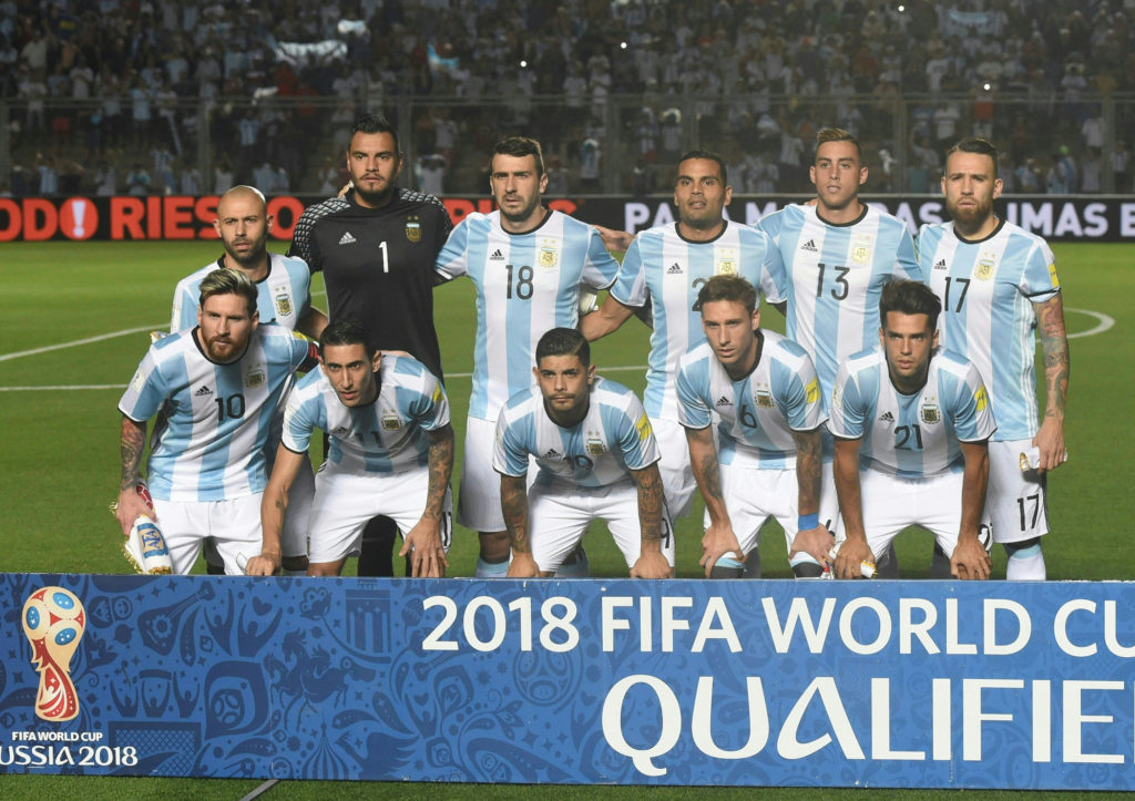 Đội tuyển Argentina trước trận đấu vòng loại World Cup 2018 khu vực Nam Mỹ với Colombia diễn ra tại San Juan, Argentina ngày 15 tháng 11, 2016. (Hình: Getty Images)