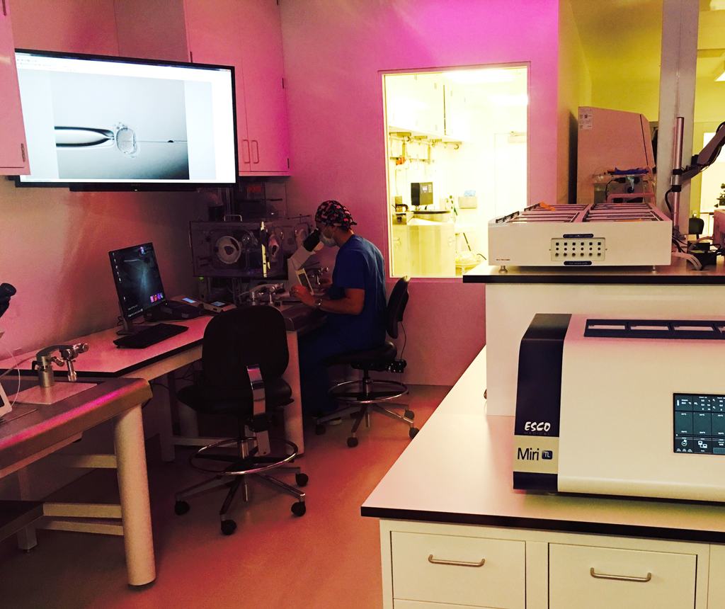 Bác Sĩ Sergio đang làm việc tại phòng thử nghiệm (lab).