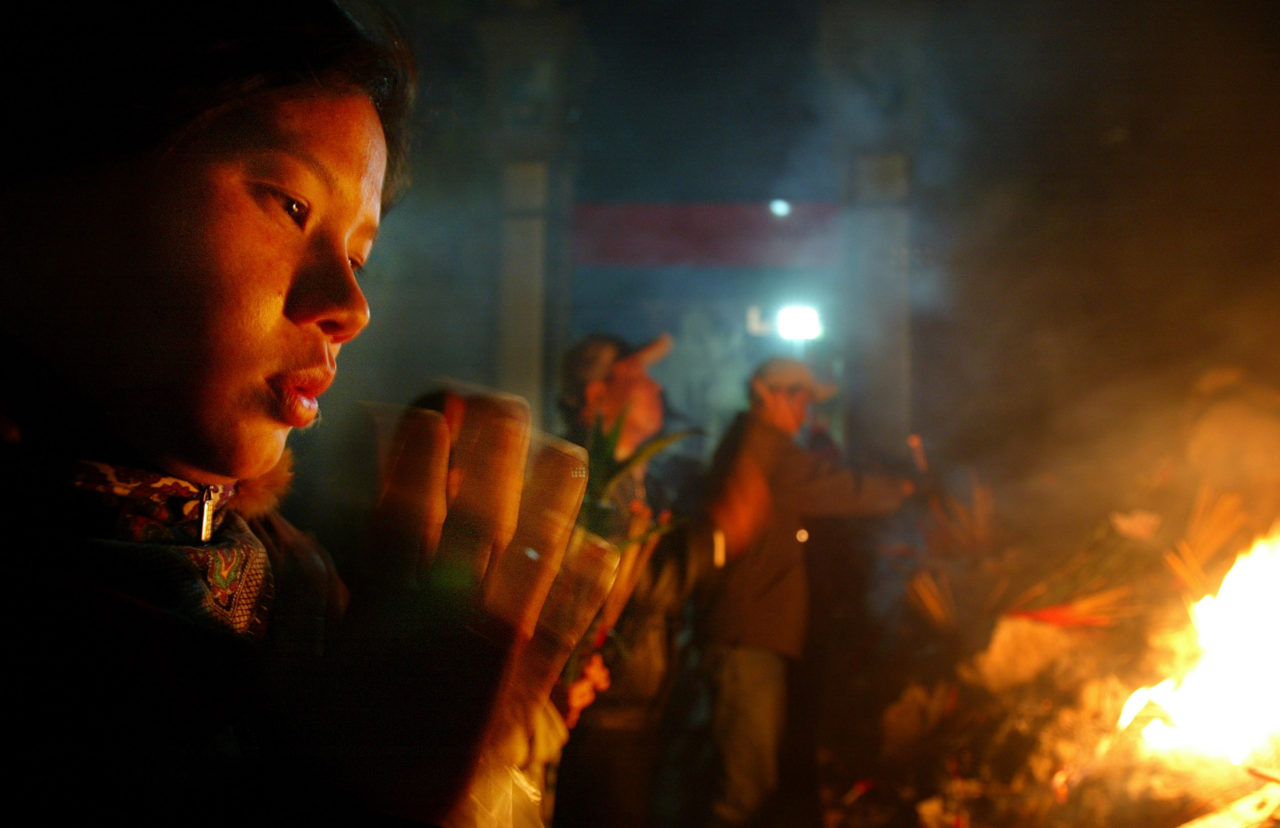 Cầu khấn trong năm mới. (Hình: Getty Images)