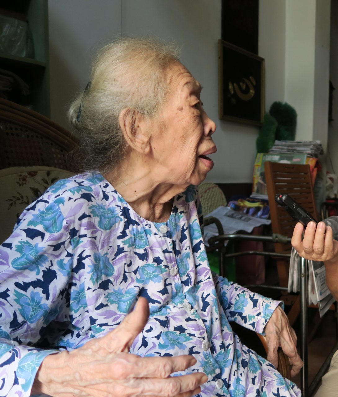 Cô Trần Thị Tỵ, cựu hiệu trưởng Trường Nữ Trung Học Gia Long.