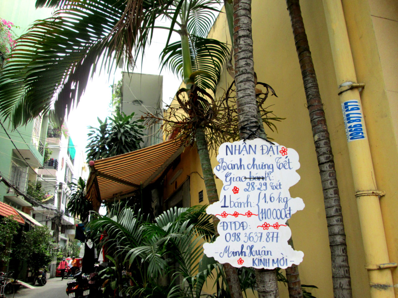 Nhận đặt bánh chưng Tết. (Hình:Nguyễn Sài Gòn/Người Việt)