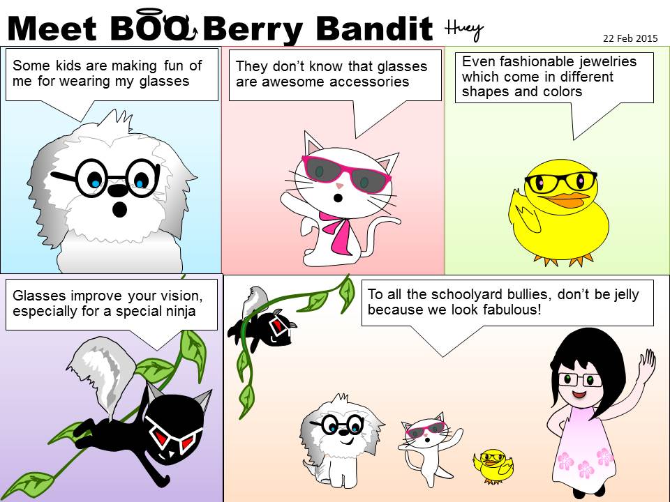 Truyện dài hí họa hàng ngày "Meet BOO Berry Bandit." (Hình: Huey Nguyenhuu cung cấp)