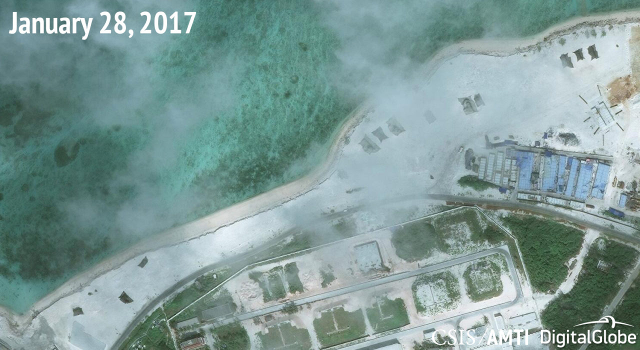 Chi tiết đảo Phú Lâm chụp ngày 28 Tháng Giêng 2017. (Hình: CSIS)