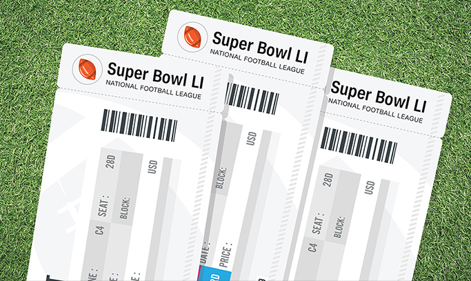 Những vé vào cửa của trận Supber Bowl LI diễn ra tại Houston, Texas ngày Chủ Nhật, 5 Tháng Hai, 2017. (Hình: Google.com/images)