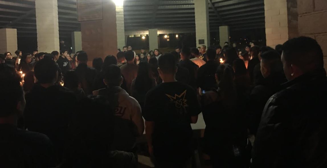 A candlelight vigil for Calvin Ho by friends and family at Garden Grove Park on March 3rd.