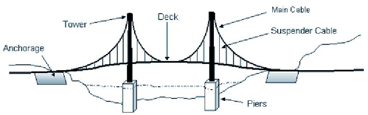 Cầu dây võng. (Hình: wsdot.wa.gov)