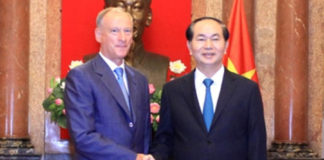 Ông Trần Đại Quang trong dịp tiếp ông Patrusev Nikolai Platonovich