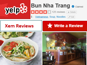 reviews Bún Nha Trang trên Yelp
