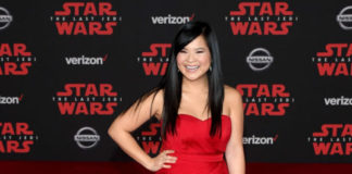 Nữ diễn viên Kelly Marie Trần tại buổi công chiếu phim “Star Wars: The Last Jedi.”