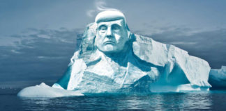 Tạc tượng ông Trump lên băng Bắc Cực để đánh thức nhân loại