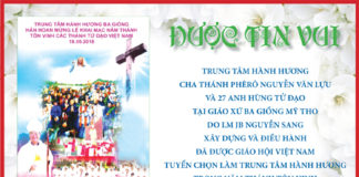 Tin Vui chúc mừng trung tâm Hành Hương từ gia đình Michael Nam - Saigon TV 57.5 và gia đình Trần Quang Phục & Jennifer