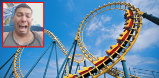 Video Chơi roller coaster với các con, ông bố ngất xỉu mấy lần vì quá sợ