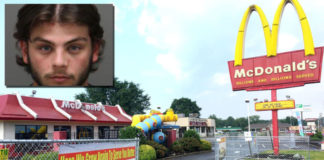 Video Dùng súng cướp tiệm McDonald’s, tự bắn vào hông mình