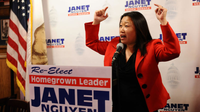 Video phóng sự Thượng Nghị Sĩ Janet Nguyễn tuyên bố thắng cử