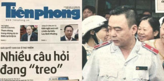 Trên trang nhất của báo Tiền Phong là bức hình ông Nguyễn Hồng Điệp tay đeo đồng hồ “sang” và cầm xì gà.