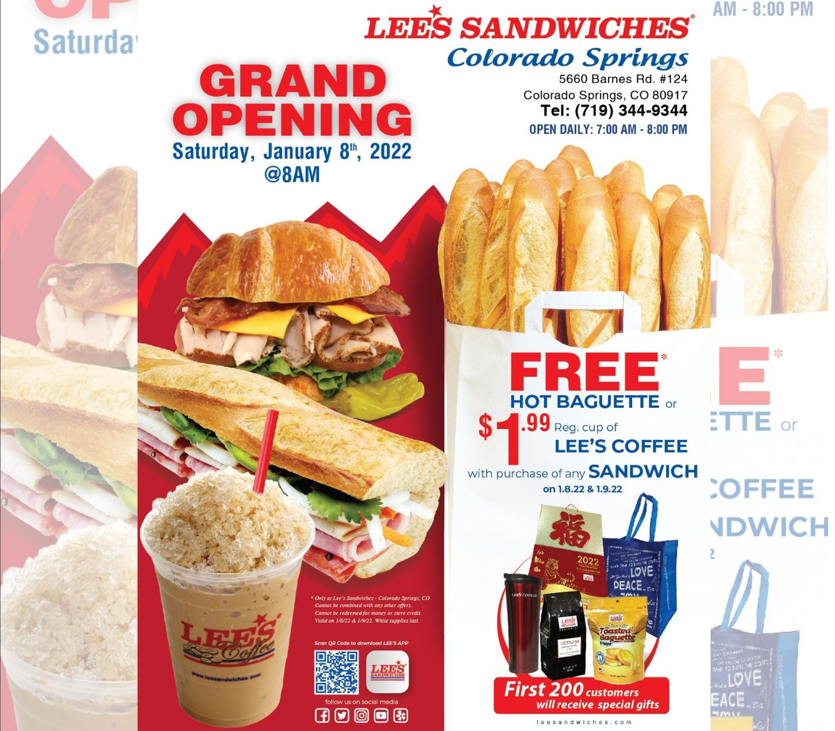Lee's Sandwiches mở tiệm thứ 70 ở Colorado với nhiều khuyến mãi