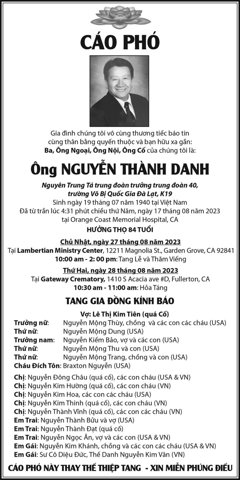 Ông Nguyễn Thành Danh Nguoi Viet Online