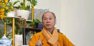 Sư Thích Chân Quang. (Hình: Độc Lập/Thanh Niên)