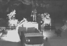 Cảnh sát đăng video xe tải kéo tượng người lính VNCH tại San Jose