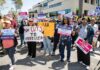 Người dân biểu tình tại Nam California phản đối cắt giảm Medicaid và Medi-Cal. (Hình: Facebook Gaston Castellanos)