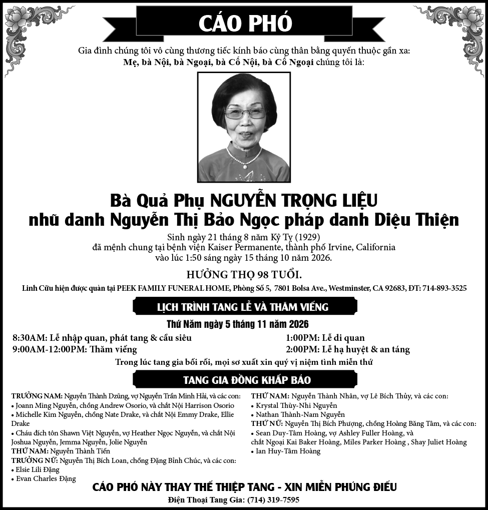 Bà Quả Phụ Nguyễn Trọng Liệu