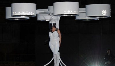Lady Gaga flying dress