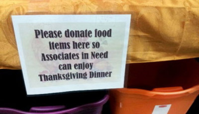 Walmart food drive