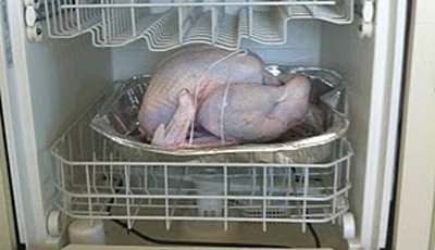 turkey in dishwasher
