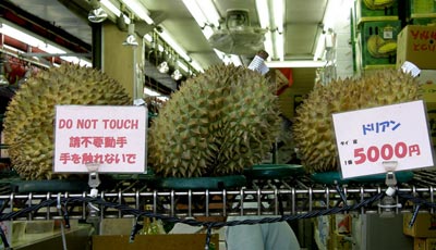 That you can only blame on the unfortunate mixture of dried fish and durian fruit