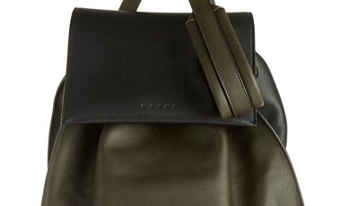 Marni Two-Tone Leather Shoulder Bag