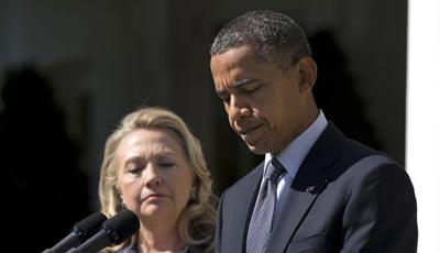 Obama and Hillary Clinton