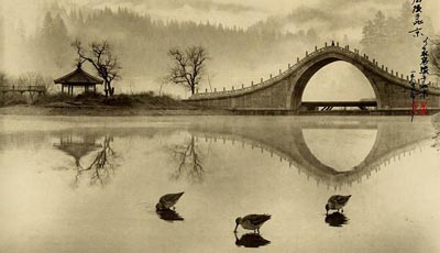 Photos made to look like traditional Chinese paintings