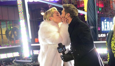 Miley Cyrus kissed Ryan Seacrest