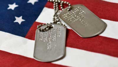 Veterans dog tags