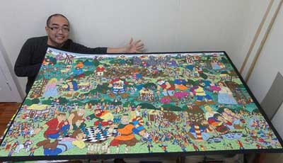 Where’s Wally fan Early Nguyen has created huge artwork in honour of the character