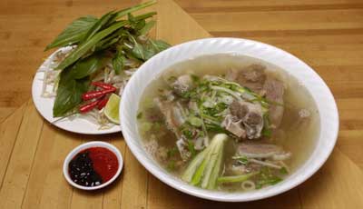 Vietnamese pho noodles