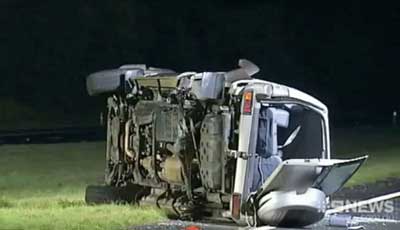 Two friends dead and five injured after driver swerved to avoid rabbit