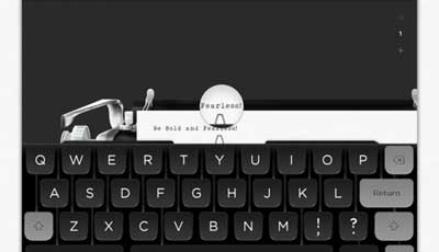 App by Tom Hanks that simulates the experience of a typewriter