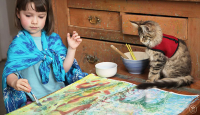 Autistic 5-year-old expresses herself through art